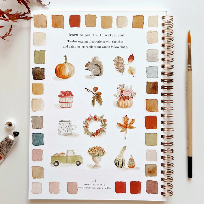 Autumn Watercolor Workbook-r3velthreads-R3vel Threads, Women's Fashion Boutique, Located in Hudsonville, Michigan