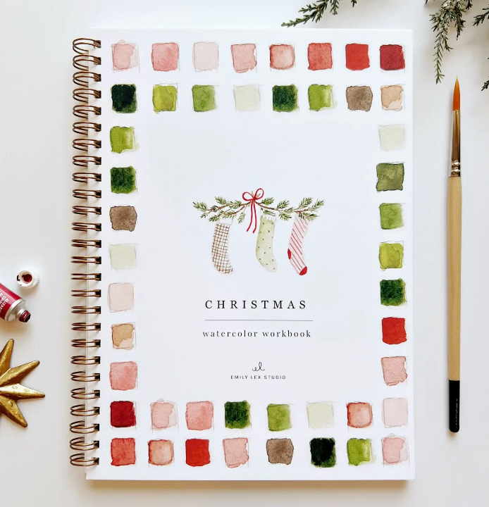Christmas Watercolor workbook-r3velthreads-R3vel Threads, Women's Fashion Boutique, Located in Hudsonville, Michigan