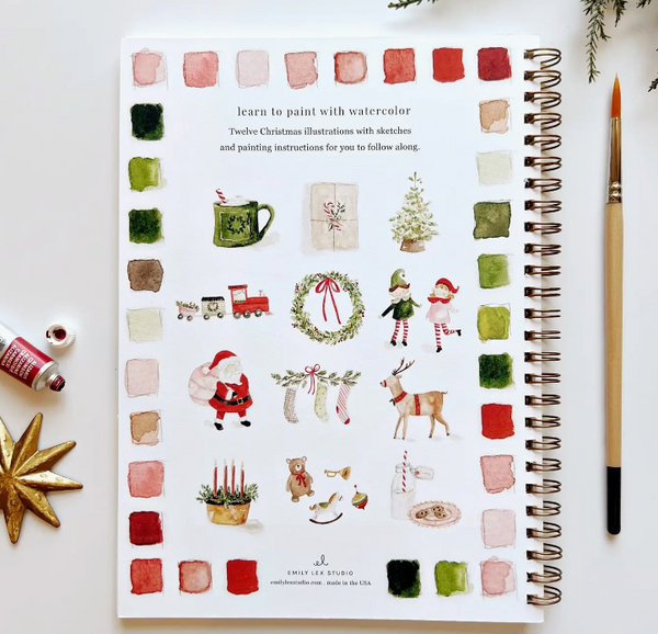 Christmas Watercolor workbook-r3velthreads-R3vel Threads, Women's Fashion Boutique, Located in Hudsonville, Michigan