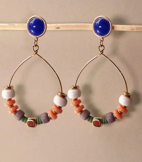 Blue Multi Teardrop-r3velthreads-R3vel Threads, Women's Fashion Boutique, Located in Hudsonville, Michigan