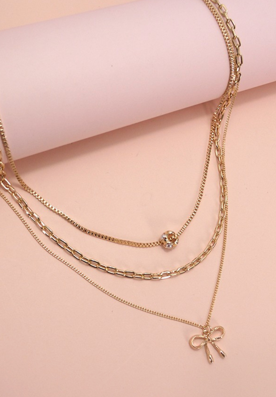 Bow/Pearl Necklace Set-josslyn-R3vel Threads, Women's Fashion Boutique, Located in Hudsonville, Michigan