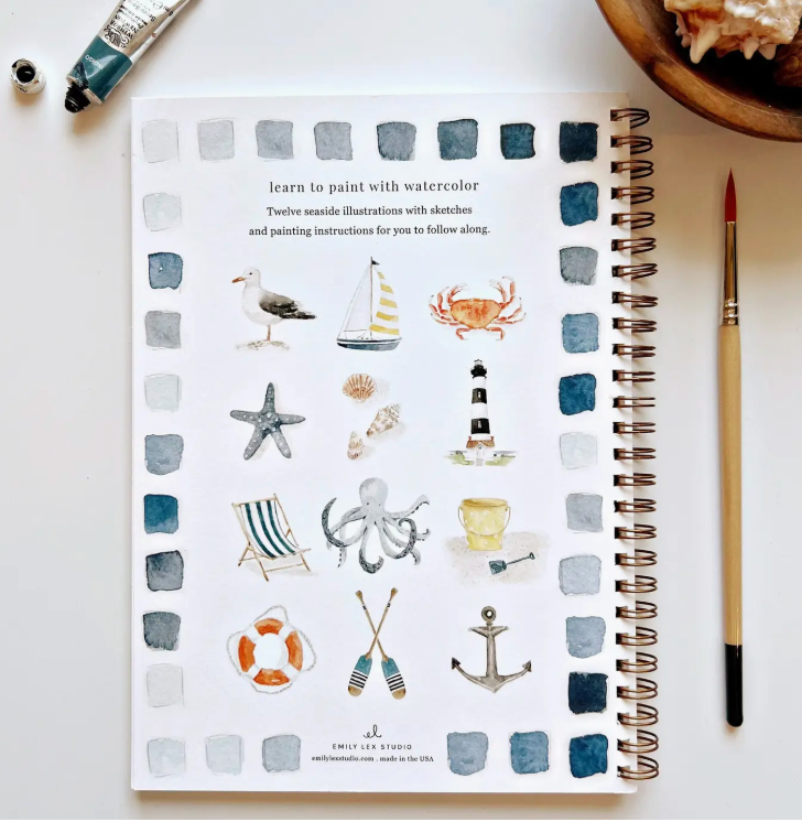 Seaside Watercolor Workbook