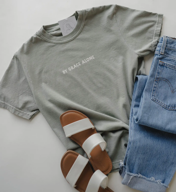 By Grace alone Tee-Dear Heart-R3vel Threads, Women's Fashion Boutique, Located in Hudsonville, Michigan