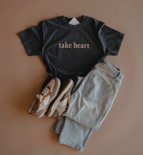 Take Heart Tee-Dear Heart-R3vel Threads, Women's Fashion Boutique, Located in Hudsonville, Michigan
