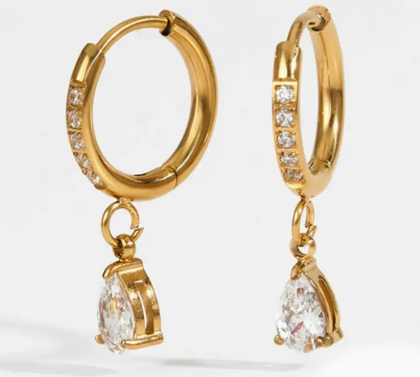 Rhinestone drop earrings-r3velthreads-R3vel Threads, Women's Fashion Boutique, Located in Hudsonville, Michigan