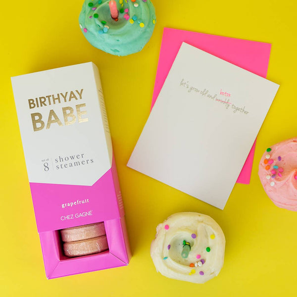 Birthyay Babe - Birthday Shower Steamers - Grapefruit - Set of 8 Tabs-Chez Gagné-R3vel Threads, Women's Fashion Boutique, Located in Hudsonville, Michigan