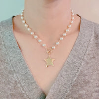 Star Pearl Necklace-ellison & young-R3vel Threads, Women's Fashion Boutique, Located in Hudsonville, Michigan