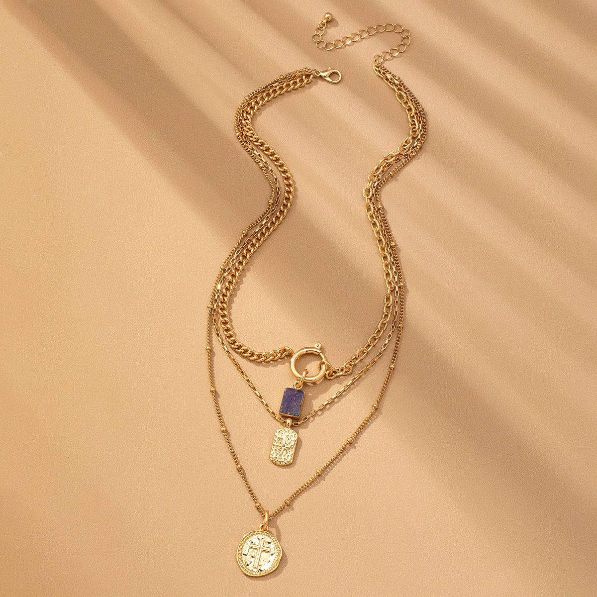 Blue Stone Charm Necklace-JOSSLYN by wall to wall-R3vel Threads, Women's Fashion Boutique, Located in Hudsonville, Michigan