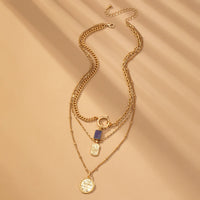 Blue Stone Charm Necklace-JOSSLYN by wall to wall-R3vel Threads, Women's Fashion Boutique, Located in Hudsonville, Michigan