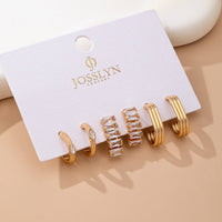 Crystal & Gold Hoop Earring Set-JOSSLYN by wall to wall-R3vel Threads, Women's Fashion Boutique, Located in Hudsonville, Michigan
