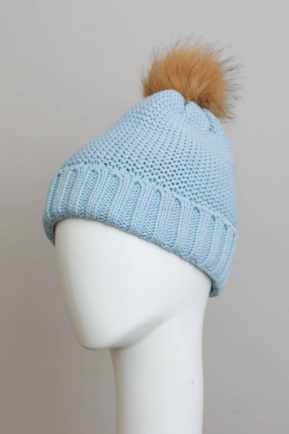 Chunky Knit Pom Beanie with Faux Sherpa Lining-Leto Accessories-R3vel Threads, Women's Fashion Boutique, Located in Hudsonville, Michigan