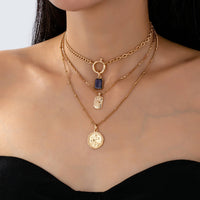 Blue Stone Charm Necklace-JOSSLYN by wall to wall-R3vel Threads, Women's Fashion Boutique, Located in Hudsonville, Michigan