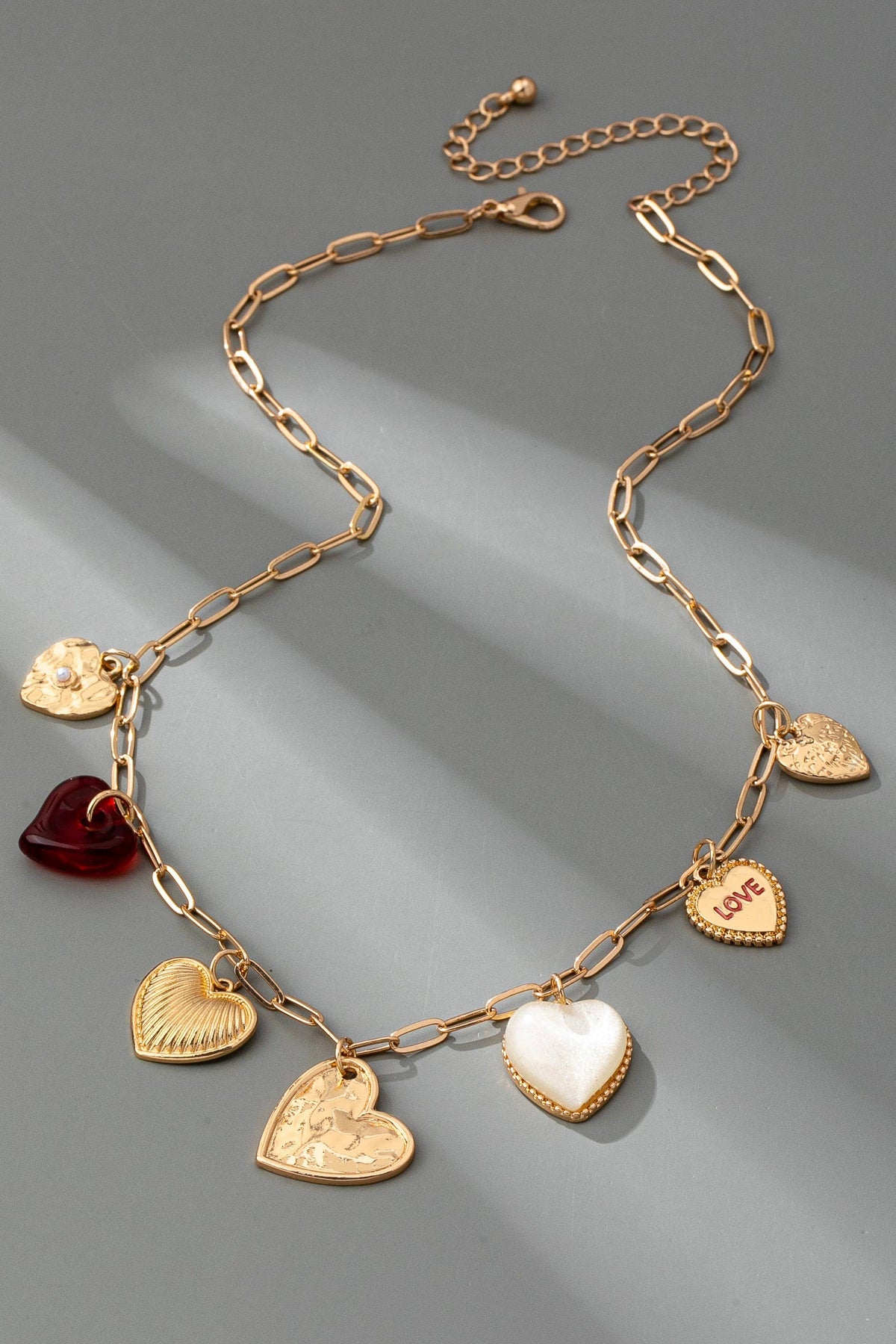 Heart Charm Necklace-JOSSLYN by wall to wall-R3vel Threads, Women's Fashion Boutique, Located in Hudsonville, Michigan