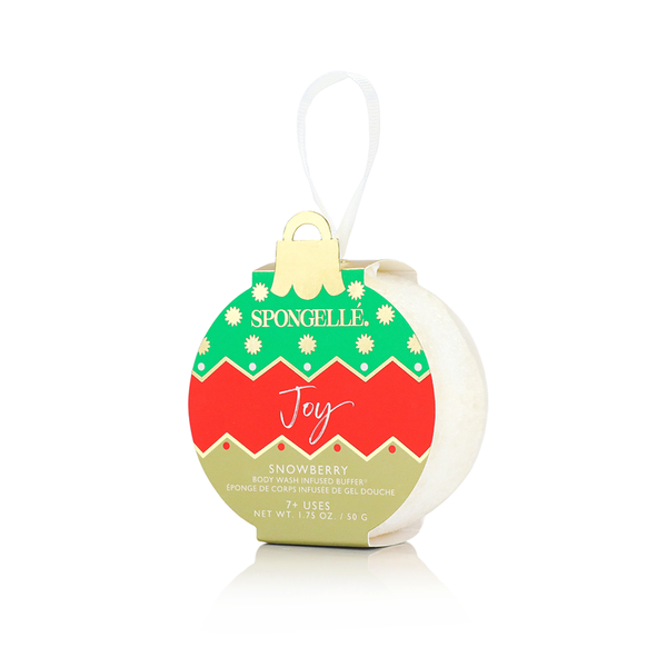 Joy - Snowberry Holiday Ornament Buffer Christmas Stocking-Spongellé-R3vel Threads, Women's Fashion Boutique, Located in Hudsonville, Michigan