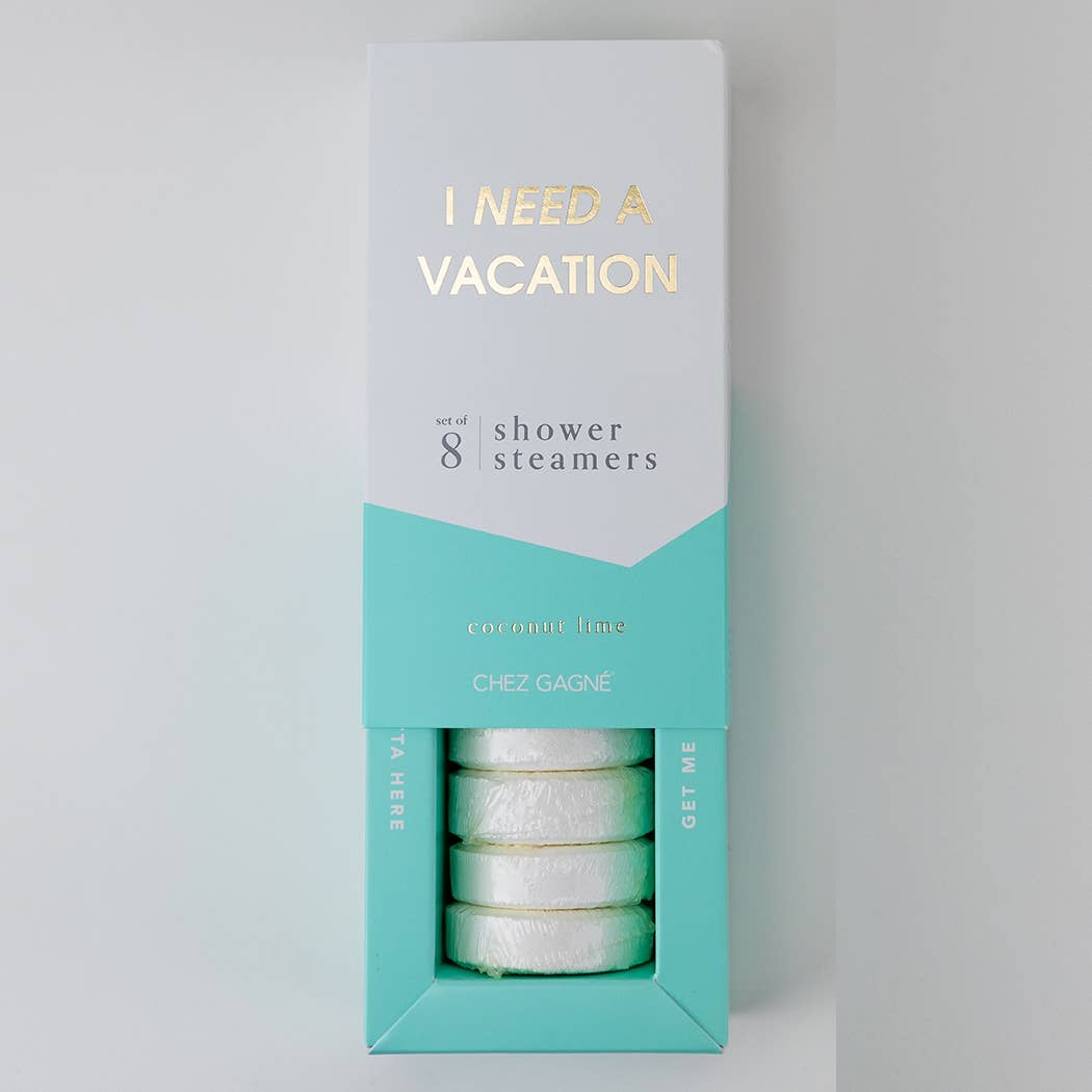 I Need a Vacation Shower Shower Steamers - Coconut Lime - Set of 8 Tabs-Chez Gagné-R3vel Threads, Women's Fashion Boutique, Located in Hudsonville, Michigan