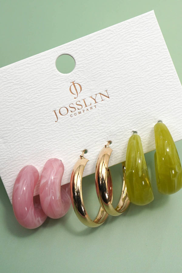 Acrylic Hoop Trio-JOSSLYN by wall to wall-R3vel Threads, Women's Fashion Boutique, Located in Hudsonville, Michigan