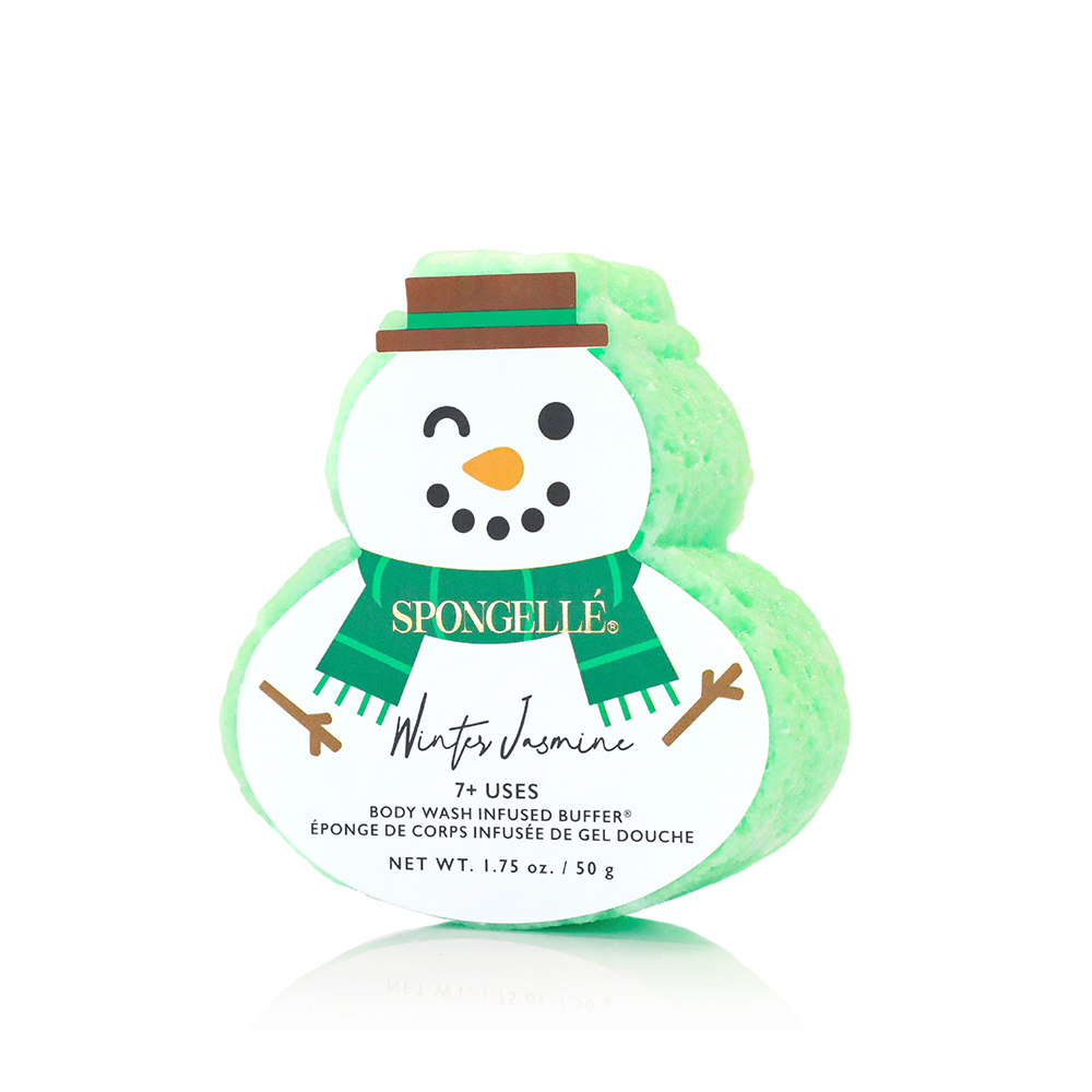 Winter Jasmine Snowman Holiday Buffer Christmas Stocking-Spongellé-R3vel Threads, Women's Fashion Boutique, Located in Hudsonville, Michigan