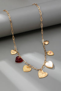 Heart Charm Necklace-JOSSLYN by wall to wall-R3vel Threads, Women's Fashion Boutique, Located in Hudsonville, Michigan