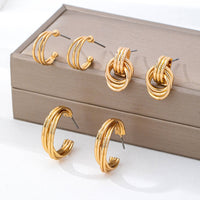 Curated Multi-Line Hoop Earring Set