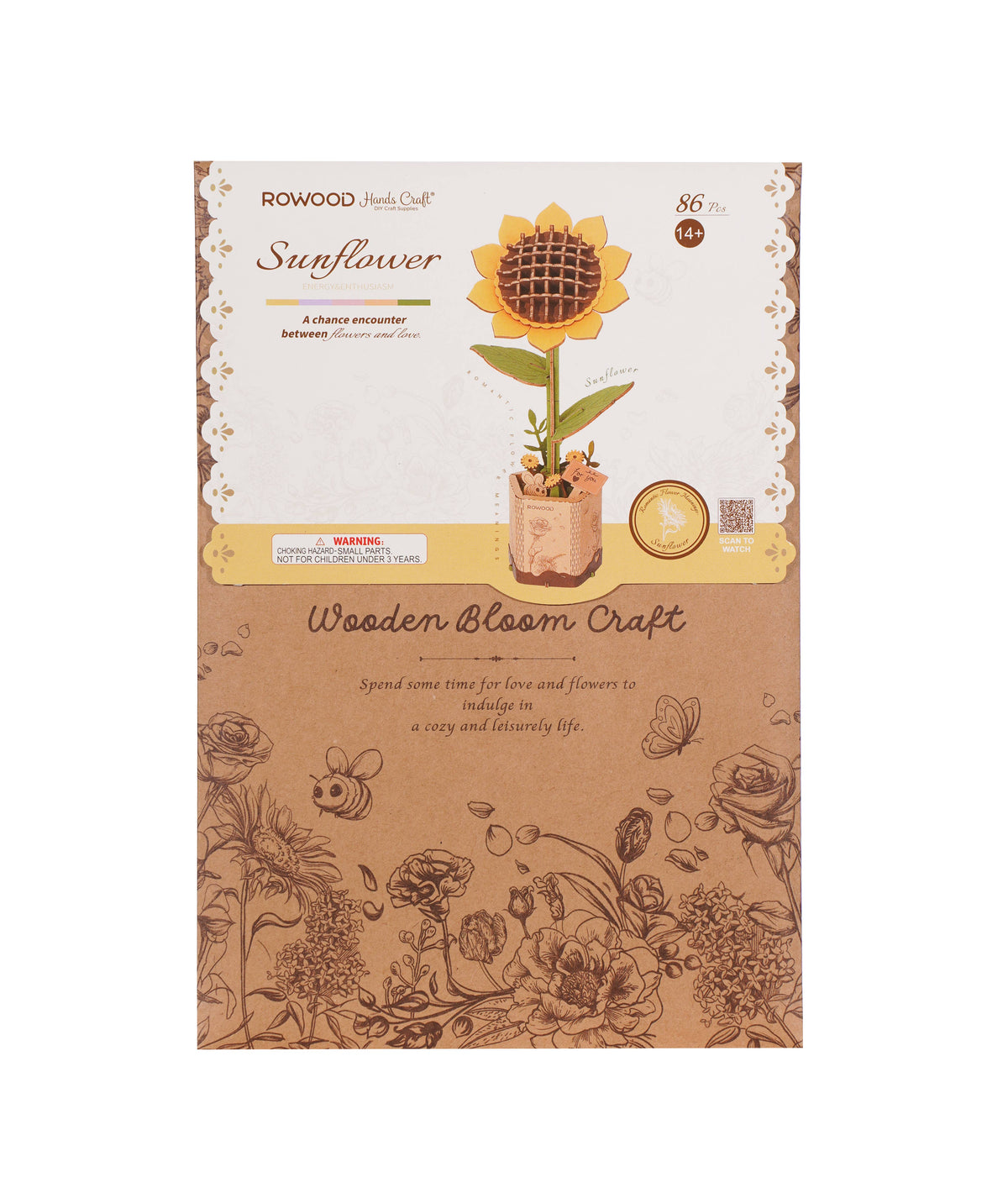 3D Wooden Flower Puzzles: Sunflower-Hands Craft-R3vel Threads, Women's Fashion Boutique, Located in Hudsonville, Michigan