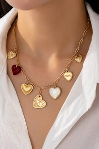 Heart Charm Necklace-JOSSLYN by wall to wall-R3vel Threads, Women's Fashion Boutique, Located in Hudsonville, Michigan