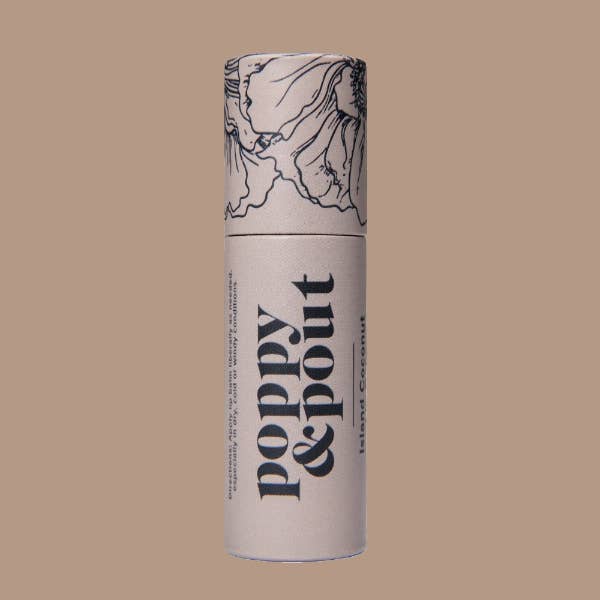 Island Coconut Lip Balm-Poppy & Pout-R3vel Threads, Women's Fashion Boutique, Located in Hudsonville, Michigan