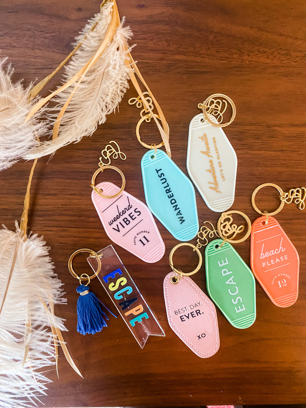 Motel Keychains!-r3velthreads-R3vel Threads, Women's Fashion Boutique, Located in Hudsonville, Michigan